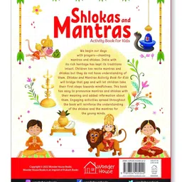 wonder house books Shlokas and Mantras - Activity Book For Kids - Illustrated Book With Engaging Activities and Sticker Sheets-Pack of 1, English image 2