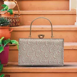 FOR THE BEAUTIFUL YOU Glossy Embroidered Clutch-picture-49