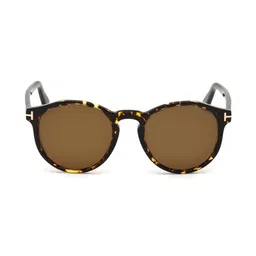 Tom Ford Unisex Brown Lens & Brown Round Sunglasses with image 3