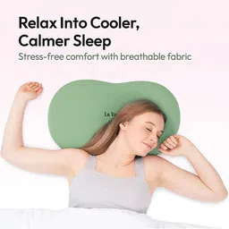 LA VERNE Green Memory Foam Filled Polycotton Sleep Pillow image 2