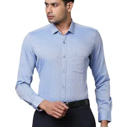 Raymond Blue Regular Fit Printed Shirt image 1