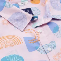 Allen Solly Boys Pink Print Casual Shirt image 4