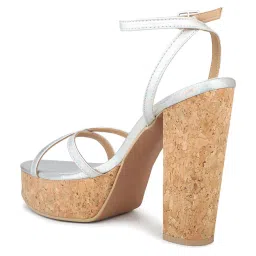 Inc.5 Women's Silver Ankle Strap Sandals image 5
