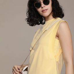 French Connection Solid Cropped T-shirt-picture-2