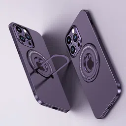 Luxury Kase Solid iPhone 16 Pro Max Metal Stand, Ring Holder Shell Back Case image 2