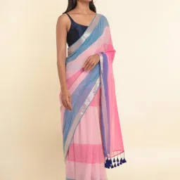 Suta Multicolor Plain Saree Without Blouse image 4