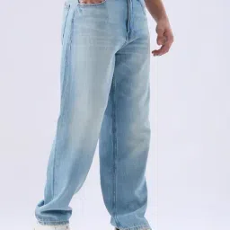 Spykar Ice Blue Cotton Regular Fit Jeans image 4