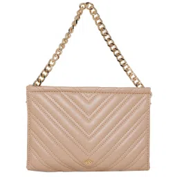Call It Spring FLARE270 Beige Quilted Medium Sling Handbag image 3