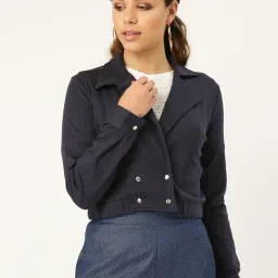 Style Quotient Navy Full Sleeves Tailored Jacket-picture-10