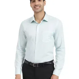 Arrow Mint Green Cotton Slim Fit Checks Shirt-picture-40