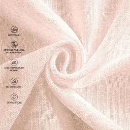Urban Space Textured Pink Polyester 7 ft Sheer Door Curtains - Set of 2 image 5