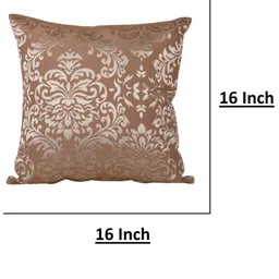 Home Brown & Gold-Toned Set of 2 Ethnic Motifs Cotton Square Cushion Covers image 3