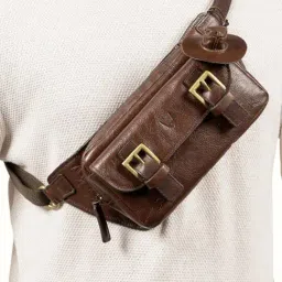 Hidesign Tan PISCO 01 Textutred Small Leather Cross Body Bag-image-88