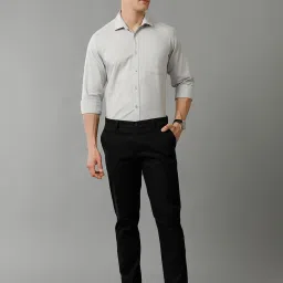 CAVALLO by Linen Club Grey Contemporary Fit Shirt image 5
