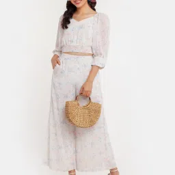 Zink London Off White Printed Palazzos image 4