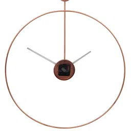 CHRONIKLE Elegant Round Copper Rose Gold Iron Wall Clock image 5