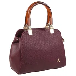Mochi Maroon Textured Medium Handbag image 5