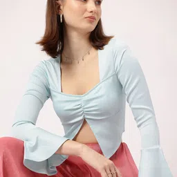 DressBerry Fluttering Fantasies Textured Top with Slit image 2