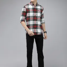 The Bear House Multicolor Slim Fit Check Cotton Shirt image 5