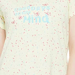 MADAME M Secret Yellow Graphic Print T-Shirt Dress image 5