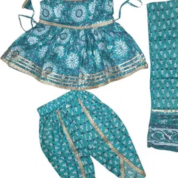 ANNA Unisex Kids Printed Tunic with Dhoti Pants-picture-12