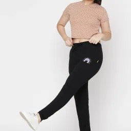 Lil Tomatoes Kids Black Solid Joggers image 5