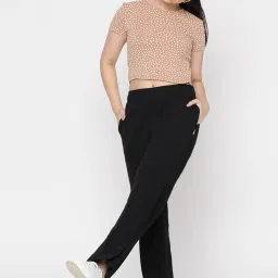 Lil Tomatoes Kids Black Solid Trackpants image 5