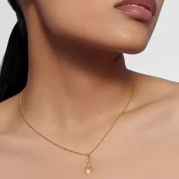 KISNA DIAMOND AND GOLD JEWELLERY Women 18KT Yellow Gold Diamond Pendent 0.13 carat-picture-27