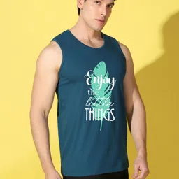WOOSTRO Men Pack of 2 Typography Printed Round Neck Cotton Slim Fit Sports T-shirts image 3