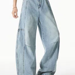 StyleCast x Revolte Men Wide Leg Mid-Rise Light Fade Jeans image 2
