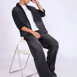 Espanshe Men Faded Spread Collar Pure Cotton Casual Shirt image 4