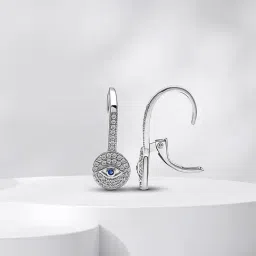 Silberry 92.5 Sterling Silver Evil Eye Drop Earrings for Women-image-20