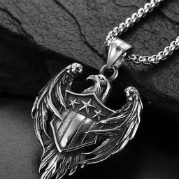 The Roadster Lifestyle Co. Men Rhodium-Plated Contemporary Pendant-picture-30