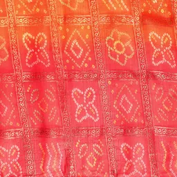 Mitera Gotta Patti Poly Georgette Bandhani Saree image 4