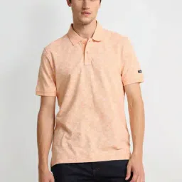 arrow sport Arrow Sports Orange Regular Fit Printed Polo T-Shirt-picture-24