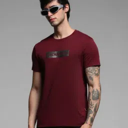 Jack & Jones Red Cotton Slim fit Graphic T-Shirts-picture-33