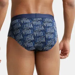 Jockey Navy Cotton Regular fit Print Briefs - Pack of 2 image 2