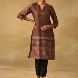 Folksong By W Brown Printed Straight Kurta-picture-17