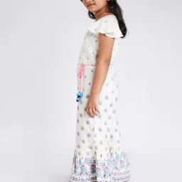 Global Desi Girl Off White Printed Jumpsuit image 3