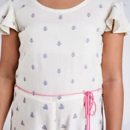 Global Desi Girl Off White Printed Jumpsuit image 5