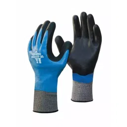 Showa STEX 337 Blue Polyester Stainless Steel Cut Resistant Work Gloves Size 8 Nitrile Foam Coating, SHOS3773-picture-25