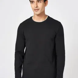 7 Alt By Pantaloons Black Cotton Slim Fit T-Shirt-picture-14