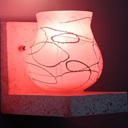 SOMIL Pink Glass Cylinder Printed Wall Lamps-picture-49
