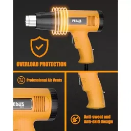 FEDUS Gun Hot Air Gun 1600 W 2 Temperature Settings 1.5 Sec Heating Speed Orange, Black image 3