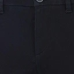 EVERBLUE Navy Blue Midrise Cross Pocket Trousers image 4