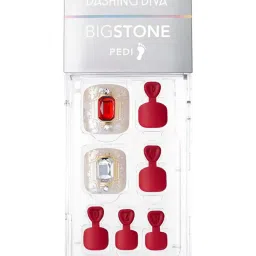 Dashing Diva MAGICPRESS Sensual Red Fake Artificail Full Peel Off Nails image 1