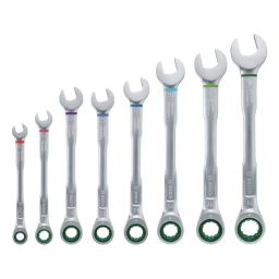 Bosch Ratchet Combination Wrench Set Chrome Vanadium Steel 8-19 mm, 1600A027PS (Pack of 8)-picture-40