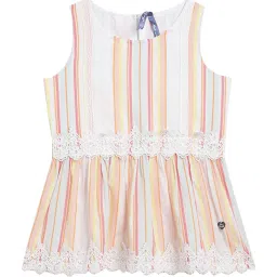 Blue Giraffe Kids Multicolor Cotton Striped Top image 1