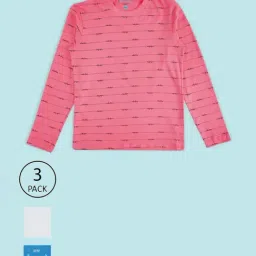 Pantaloons Junior Multicolor Cotton Printed Full Sleeves T-Shirt (Pack of 3)-picture-18