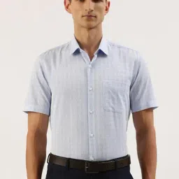 Peter England Blue Regular Fit Checks Shirt-picture-12